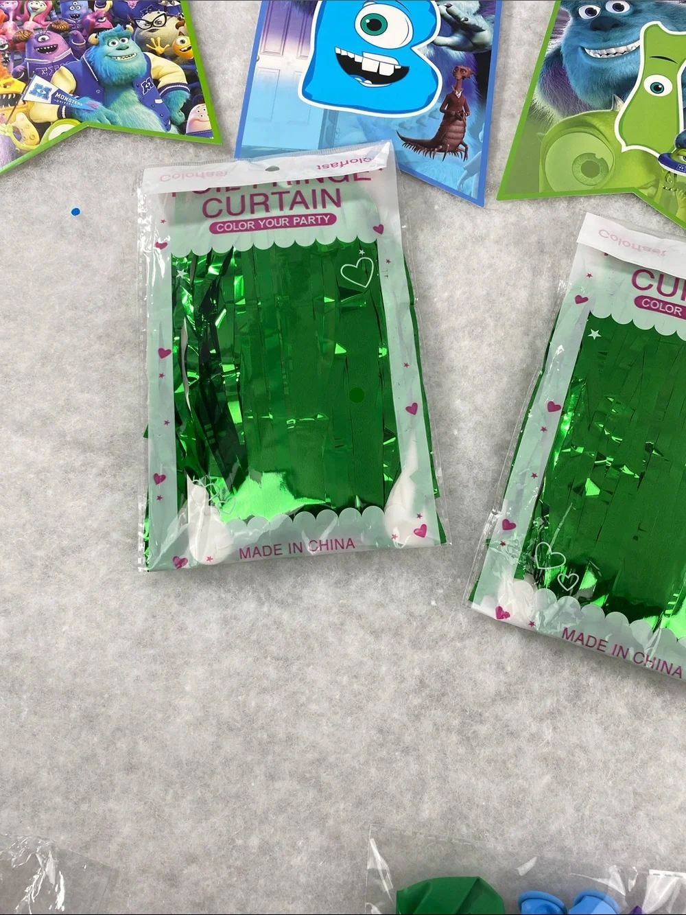 Monsters inc Birthday Banner Party Kit - Blue & Green